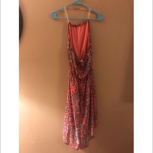 high low orange dress
